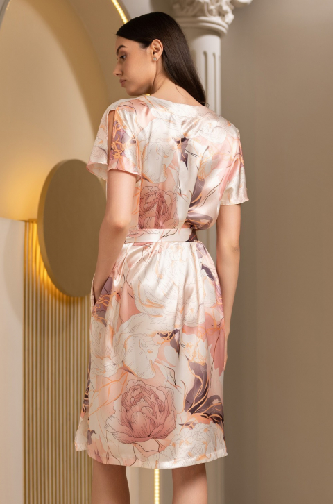 Туника домашняя короткая Пионы Peony Mia-Amore 4057